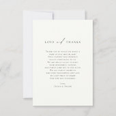 シンプルエレガントChic Script Newlywedsの結婚写真 サンキューカード (裏面)