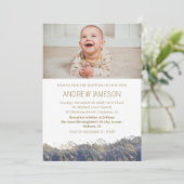 シンプルエレガントChristian Round Photo |バプテスマ 招待状 (スタンド正面)