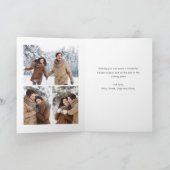 シンプルエレガントChristmas 5写真 シーズンカード (内部)