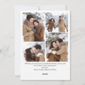 シンプルエレガントChristmas 5写真 シーズンカード (裏面)