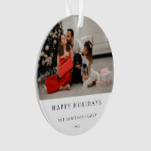 シンプルエレガントChristmas Family Photo オーナメント (正面)