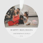 シンプルエレガントChristmas Family Photo オーナメント (正面)