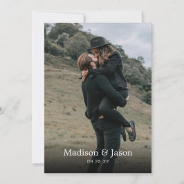 シンプルエレガントClassy Black Photo結婚's 招待状