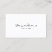 シンプルエレガントClassy Script Minimalist 名刺 (正面)
