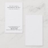 シンプルエレガントCleanモダン Business Card 名刺 (正面/裏面)