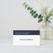 シンプルエレガントClean White Blue Consultant 名刺 (スタンド正面)