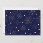 シンプルエレガントDark Blue 2フォトフレームファミリー シーズンカード (裏面)