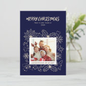 シンプルエレガントFamily 1フォトフレーム（ダークブルー） シーズンカード (スタンド正面)