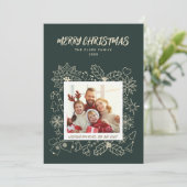 シンプルエレガントFamily 1フォトフレーム(濃い緑) シーズンカード (スタンド正面)