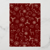 シンプルエレガントFamily 1フォトフレーム(濃赤色) 箔シーズンカード (裏面)