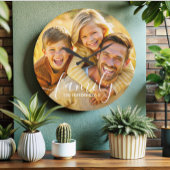 シンプルエレガントFamily Photo文字 ラージ壁時計