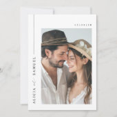 シンプルエレガントFront & Back 結婚 Photo's 招待状 (正面)