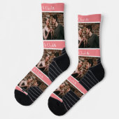 シンプルエレガントGift Valentinesデイカップル写真 ソックス (左)