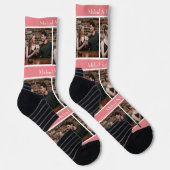 シンプルエレガントGift Valentinesデイカップル写真 ソックス (右)