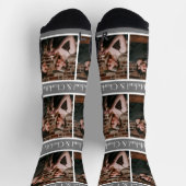 シンプルエレガントGift Valentinesデイカップル写真 ソックス (上部)