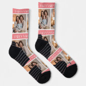 シンプルエレガントGift Valentines day家族写真 ソックス (右)