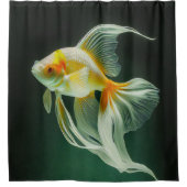 シンプルエレガントGoldfish Digital Artwork | シャワーカーテン (正面)