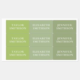 シンプルエレガントGreen名ミニマル前の学校を追加 ラベル