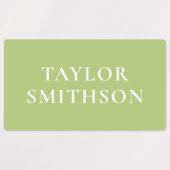 シンプルエレガントGreen名ミニマル前の学校を追加 ラベル (デザイン1)