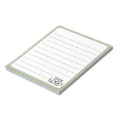 シンプルエレガントGreen Logo Lined Business ノートパッド (回転)
