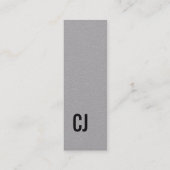 シンプルエレガントGrey Black Consultant Networking スキニー名刺 (正面)