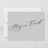 シンプルエレガントGrey Iが新しいアドレスカードを移動 ノートカード (裏面)