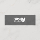 シンプルエレガントGrey White Consultant Networking スキニー名刺 (正面)