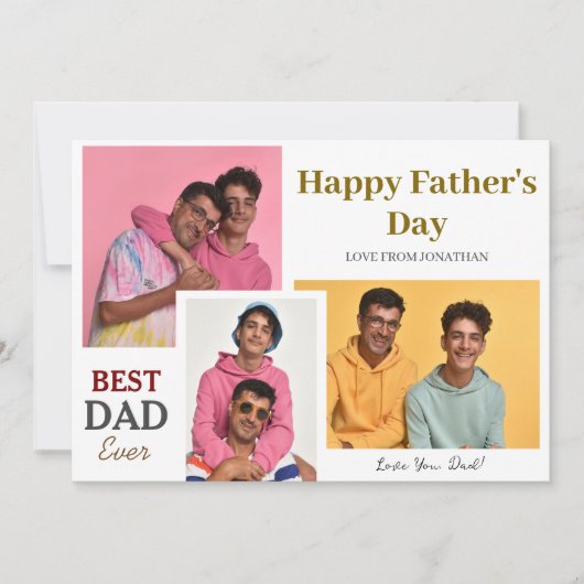 シンプルエレガントHappy Father's day写真3 シーズンカード (正面)