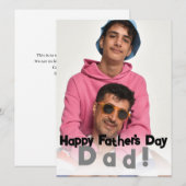 シンプルエレガントHappy Father's day,パパ写真 シーズンカード (正面/裏面)