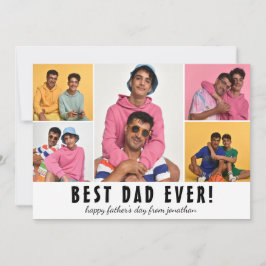 シンプルエレガントHappy Father's day Five photo シーズンカード