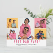 シンプルエレガントHappy Father's day Five photo シーズンカード (スタンド正面)