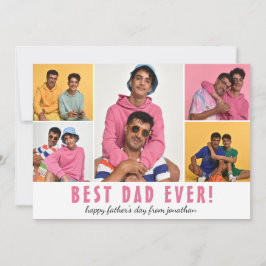 シンプルエレガントHappy Father's day Five photo シーズンカード
