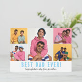 シンプルエレガントHappy Father's day Five photo シーズンカード (スタンド正面)