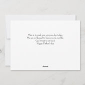 シンプルエレガントHappy Father's day Five photo シーズンカード (裏面)