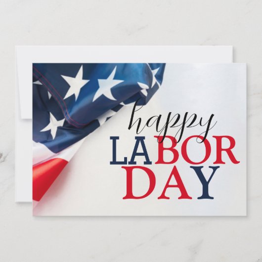 シンプルエレガントHappy Labor Day赤白青 (正面)