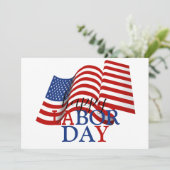 シンプルエレガントHappy Labor Day赤白青 シーズンカード (スタンド正面)