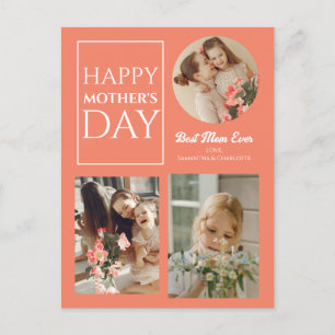 シンプルエレガントHappy mothers Day 3写真 シーズンポストカード