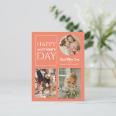 シンプルエレガントHappy mothers Day 3写真 シーズンポストカード (スタンド正面)