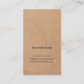 シンプルエレガントKraft Black Consultant 名刺 (裏面)