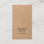 シンプルエレガントKraft Black Consultant 名刺 (正面)