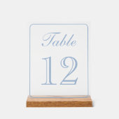 シンプルエレガントLight Blueテーブル番号 アクリルサイン (正面)