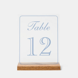 シンプルエレガントLight Blueテーブル番号 アクリルサイン