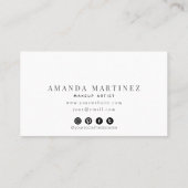 シンプルエレガントLight Blue Water Colorソーシャルメディア 名刺 (裏面)