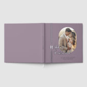 シンプルエレガントLines Oval Photo結婚's Guest Book ゲストブック (全面)