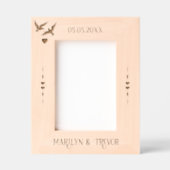 シンプルエレガントLove Bird結婚の写真 レーザー彫刻フレーム (正面)