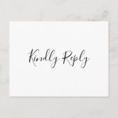 シンプルエレガントMeal Choice RSVP結婚の ポストカード (正面)