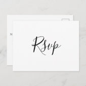 シンプルエレガントMeal Choice RSVP結婚の ポストカード (正面/裏面)