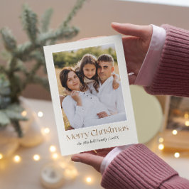 シンプルエレガントMerry Christmasフローラバック写真 シーズンカード