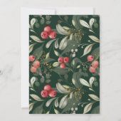 シンプルエレガントMerry Christmasフローラバック写真 シーズンカード (裏面)