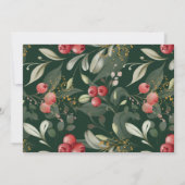 シンプルエレガントMerry ChristmasフローラPHOTO シーズンカード (裏面)